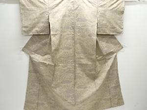 雲に草花模様織り出し本場大島紬着物